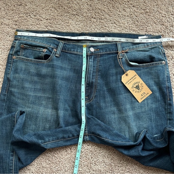 Lucky Brand 410 Athletic Slim Saturday Stretch Denim Blue Jeans NWT 40x30 - Picture 7 of 9